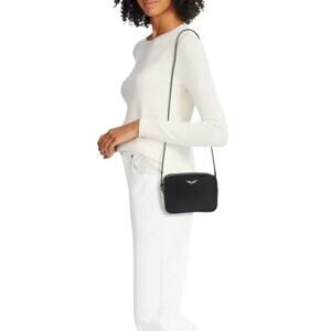 Zadig & Voltaire Boxy Wings Leather Shoulder Bag Black